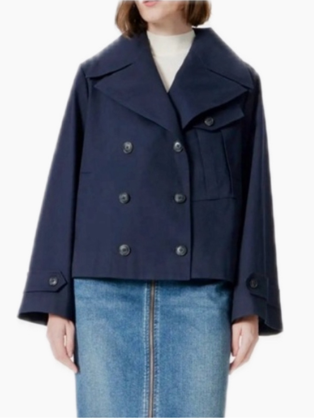 DO by Dee Ocleppo Mixed Media Short Trench Coat/ Jacket. NWT